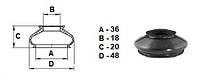 Пыльник рулевого наконечника / шаровой опоры (18*36*20)