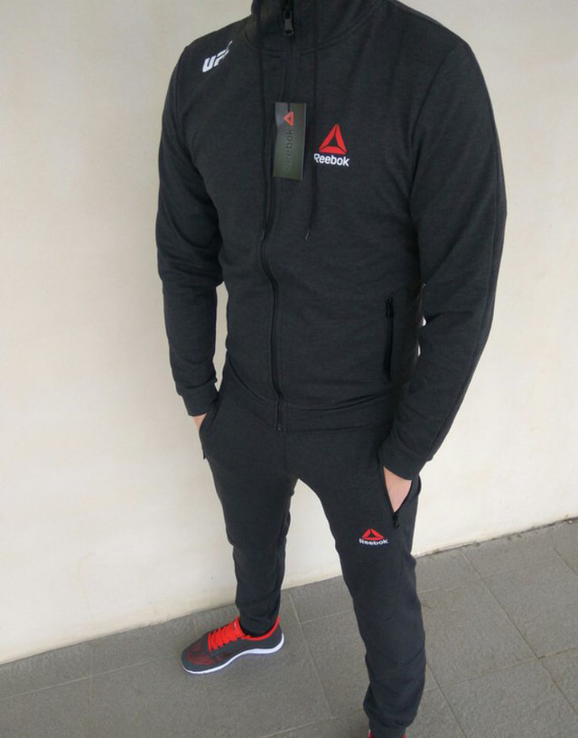 Reebok спортивный костюм мужской синий