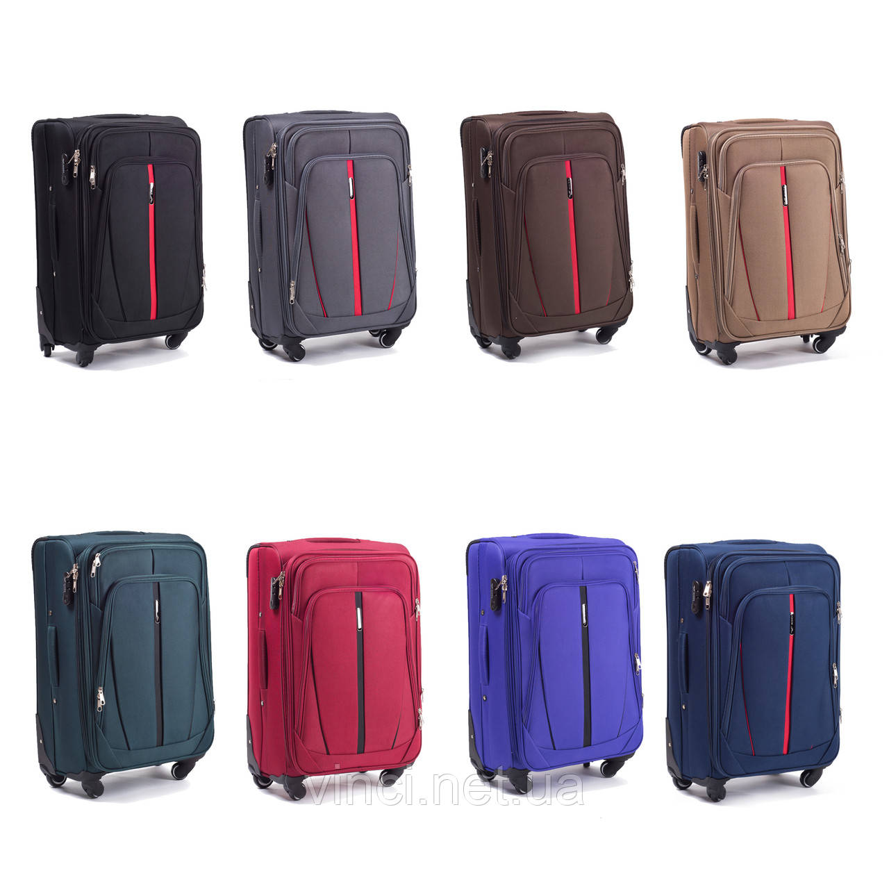 Чемодан дорожній Wings 1706 тканевий малий, фото 1