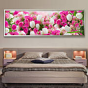 Алмазна мозаїка вишивка "Весняні тюльпани та троянди"