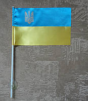 Прапорець України 10х15 см атлас з присоскою
