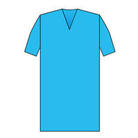 Сорочка (рубашка) хірургічна з коротким рукавом СМС - 35 г/м2 нестерильна р. ХХL