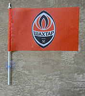 Прапорець ФК Шахтар 10х15 см поліестер з присоскою