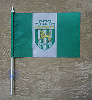 Прапорець ФК Карпати 10х15 см поліестер з присоскою