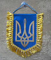 Вимпел України 16х11 см з бахромою