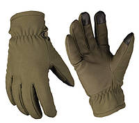 Зимние сенсорные перчатки Softshell + Thinsulate олива. НОВЫЕ. Mil-Tec, Германия.