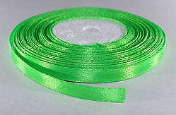 Стрічка атласна. Колір — зелений лайм. Ширина — 0,7 см, довжина — 23 м