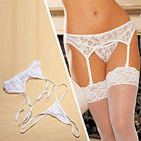 Пояс з підв'язками для панчох + стрінги 44 р.( S)