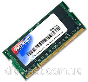 Модуль пам'яті для ноутбука SoDIMM DDR2 2GB 800 MHz Patriot (PSD22G8002S)