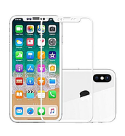 Захисне скло 5D Full Cover (Premium) для Apple iPhone X XS (5.8") біле