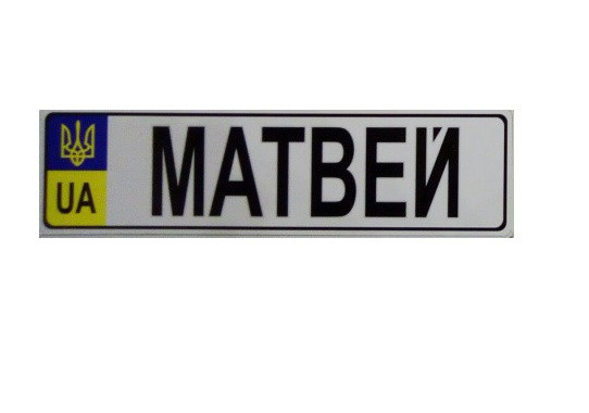 Номер на дитячу коляску "Матвей", фото 1