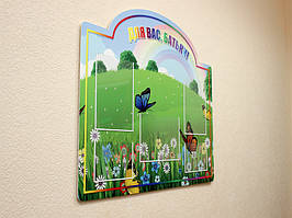 Фігурний інформаційний стенд із ПВХ 3 мм (Покриття: Аплікація золотою або срібною плівкою;  Ламінація: