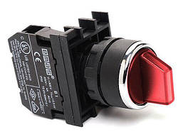 Перемикач 2-0-1 без фіксації (2НО) червоний