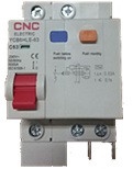 Диференційний автоматичний вимикач CNC YCB6HLE, 10A-63A, 1P+N, 30mA