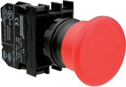 Кнопка-грибок без фіксації (1НЗ) червона