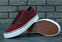 Чоловічі кеди Vans Old Skool Bordo Black Low White . ТОП Репліка ААА класу., фото 2