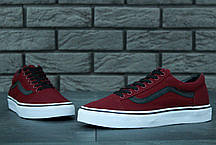 Чоловічі кеди Vans Old Skool Bordo Black Low White . ТОП Репліка ААА класу., фото 3