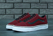 Чоловічі кеди Vans Old Skool Bordo Black Low White . ТОП Репліка ААА класу., фото 3