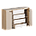 Якісний комод 4 ящики Мікс-3 телескопічні напрямні Дуб сонома + білий 140х38х95 см Еверест, фото 2