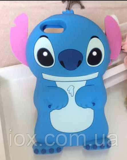 Блакитний силіконовий Чохол "Ститч" для Iphone 5/5S