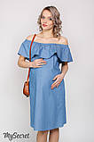Джинсове плаття для вагітних та годуючих, "CHIC" DR-28.052 блакитне, фото 2
