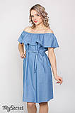 Джинсове плаття для вагітних та годуючих, "CHIC" DR-28.052 блакитне, фото 6