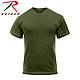 Футболка чоловіча Solid Color колір олива склад 100% Cotton Rothco USA, фото 2