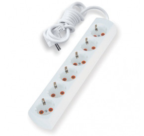 Подовжувач 6 гнізд 3м з заземленням Viko LALE арт. 90105803