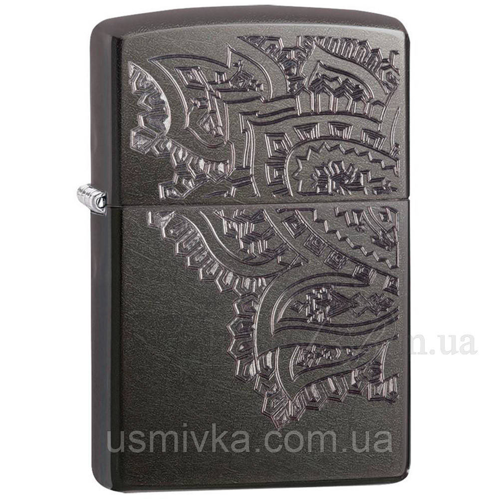 Запальничка Zippo 29431 Reg Iced Paisley чорна 29431