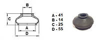 Пыльник универсальный для шаровой опоры, рулевого наконечника (14*41*25)