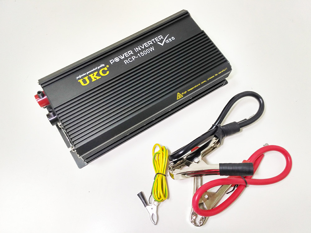 Професійний інвертор перетворювач UKC 12V-220V RCP 1500W