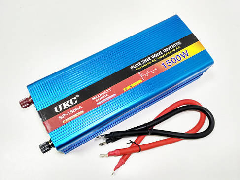 Перетворювач з чистою синусоїдою AC/DC 12v 1500W, фото 1