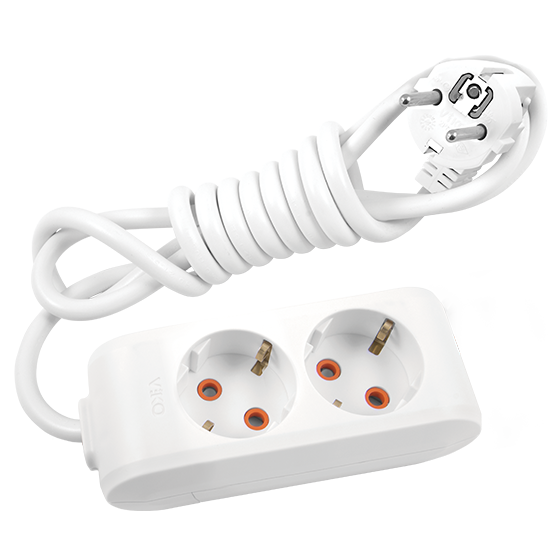 Подовжувач 2 гнізда 2м з заземленням Viko Multi-Let арт. 90114202