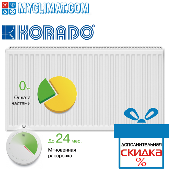 Радіоаторами сталеві Korado 22K 500x700 (1296 Bт) 