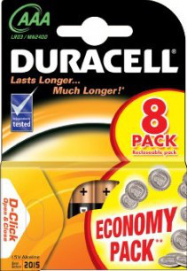 Батарейка Duracell AAA MN2400 LR03 * 8 (5000394203341/81480364)