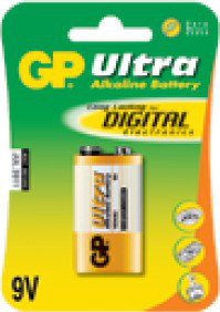 Батарейка GP Крона Ultra Alcaline 6LF22 9V * 1 (GP1604AU-5UE1), фото 1