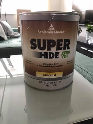 Акрилова фарба на водній основі Super Hide Benjamin Moore, яєчна шкаралупа, 0.946 л, фото 3