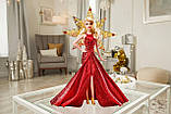 Колекційна лялька Барбі Святкова 2017 - Червоне плаття Блондинка, фото 6