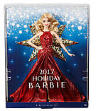 Колекційна лялька Барбі Святкова 2017 - Червоне плаття Блондинка, фото 7