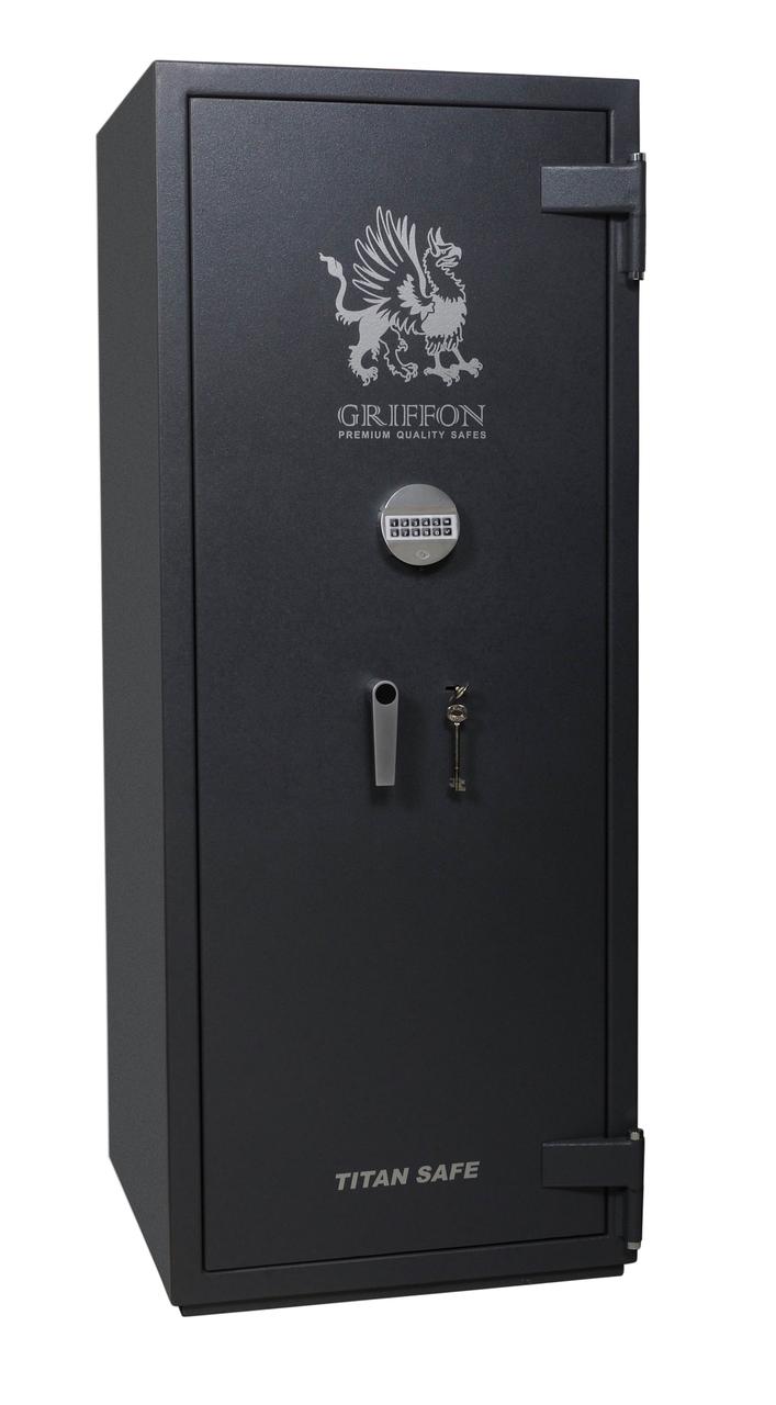 Зламостійкій сертифікований сейф  Griffon CL.III.150.КЕ  1488(в)х600(ш)х600(гл). 3 клас захисту, 30 хв вогнестійкості. Замки -