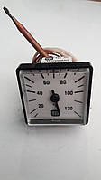 Термометр котла 0-120°C 45х45mm с капиляром