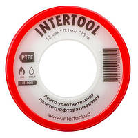 Стрічка тефлонова, фумстрічка, 15 м INTERTOOL IT-0001