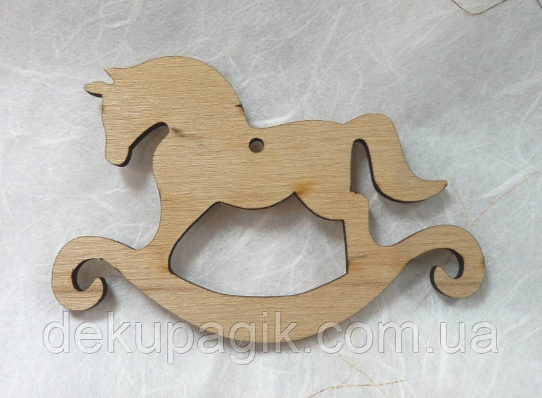 Підвіска, ялинкова прикраса Конячка 10см (арт164), фото 1