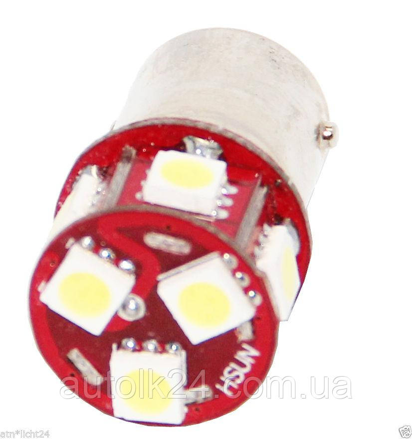 Led-лампи в габариті P21W, BA15S 8Leds 5050SMD, 6V 