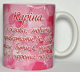 Чашка с именем Каріна
