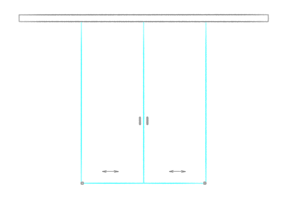 SSGA-2 Розсувні двері зі скла - Скляна розсувна перегородка
