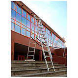 Драбина алюмінієва 3-х секційна 3х11 HIGHER Польща Лестница алюминиевая Стремянка универсальная раскладная, фото 7