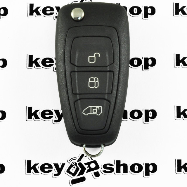 Оригинальный выкидной ключ для FORD Transit (Форд Транзит), 3 кнопки, с чипом ID49 (Hitag Pro), 433MHz - фото 1 - id-p672480227