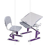 Дитяча парта, що росте, зі стільчиком Cubby LUPIN Purple, фото 3
