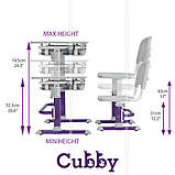 Дитяча парта, що росте, зі стільчиком Cubby LUPIN Purple, фото 7